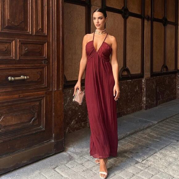 ZARA LONG CROSSED BACK JUMPSUIT - Picture 3 of 13